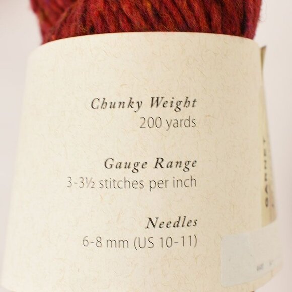 Brooklyn Tweed Quarry 3 Skeins Chunky Weight Yarn Wool Color Garnet - Picture 2 of 3